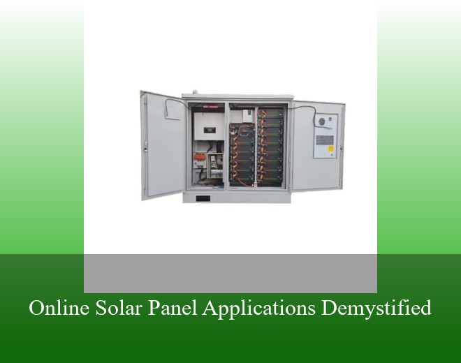 Online Solar Panel Applications Demystified